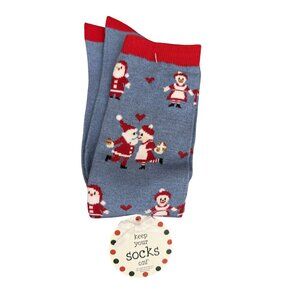 Keep Your Socks On! Mr & Mrs Santa Claus Knee Hi Socks NWT 9-11